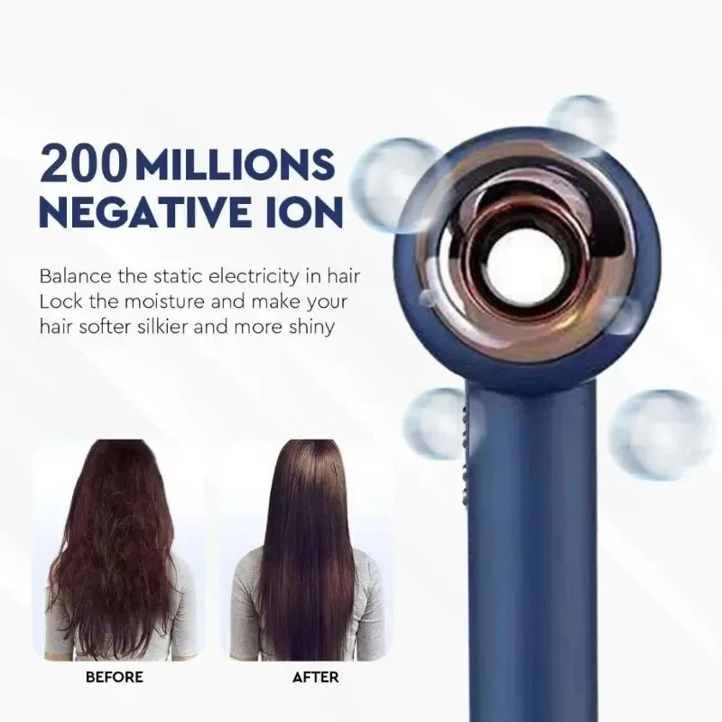 1600W Powerful Leafless Hair Dryers Professional Blow Dryer Negative Ions Blow Hair Dryer With Salon Style 11000RPM Barber 2
