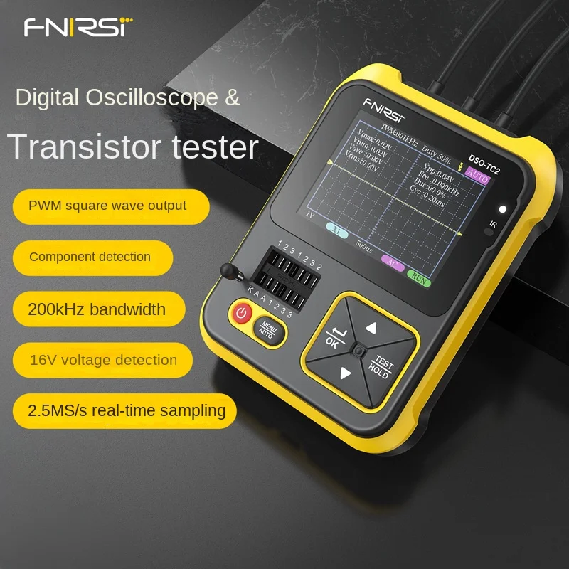 

DSO-TC2 Handheld Digital Oscilloscope Graphic Display Transistor Tester 2-in-1 Auto Repair Home Appliance Repair