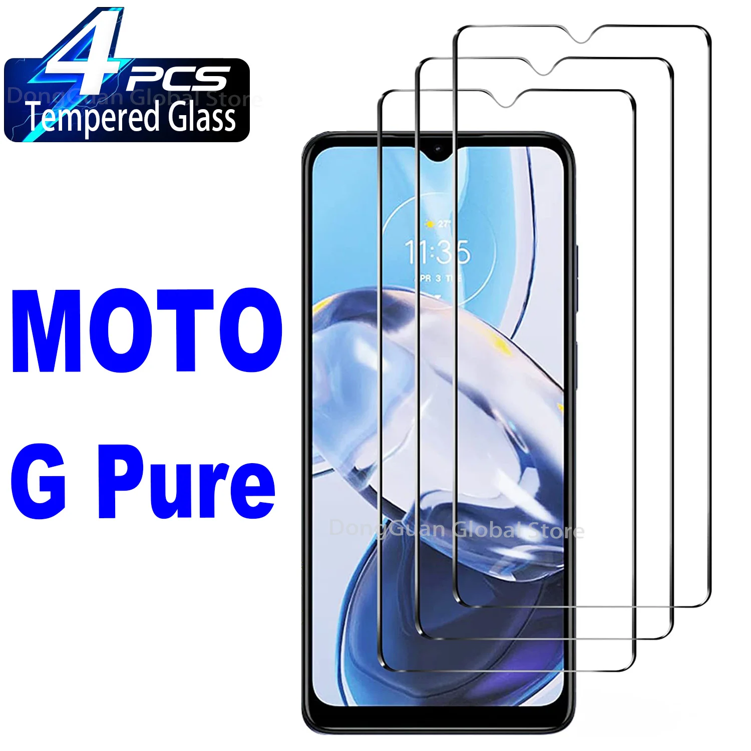 2/4Pcs Tempered Glass For Motorola Moto G pure Screen Protector Glass Film 3pcs 9d tempered film glass for motorola moto e6 plus play screen protector