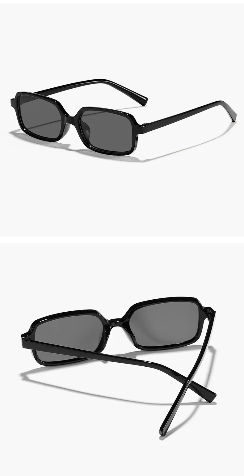 Vintage quadratische Sonnenbrille für Damen und Herren, rechteckige Sonnenbrille, ovale Sonnenbrille für Damen und Herren – Detail 9