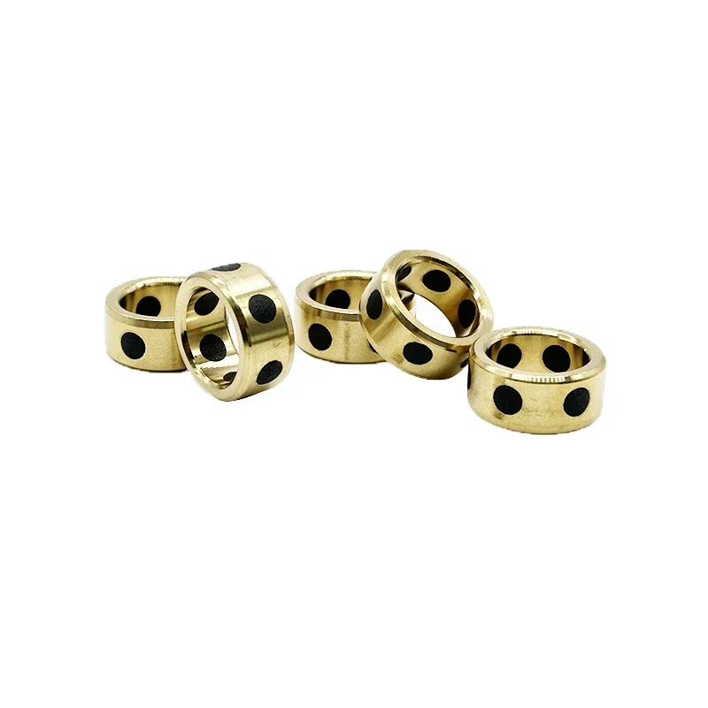 Graphite Bearing Bushing 1Pc 162210 1610 16x22x10 mm Linear Graphite Lubricating Brass Bearing Bushing Sleeve Oilless Self-lubricating