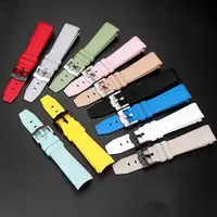 Bracelet de montre pour Omega X Swatch Joint MoonSwatch, pour Seamaster 300 hommes femmes 20mm caoutchouc Silicone extrémité incurvée 2