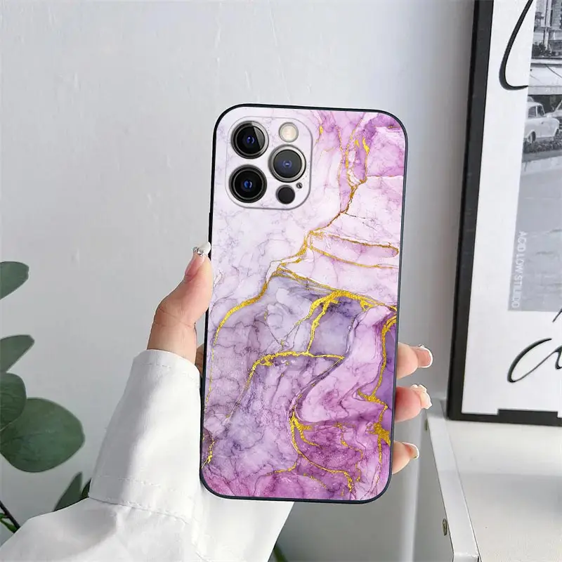 Flowing Color Marble Pattern Phone Case Cover