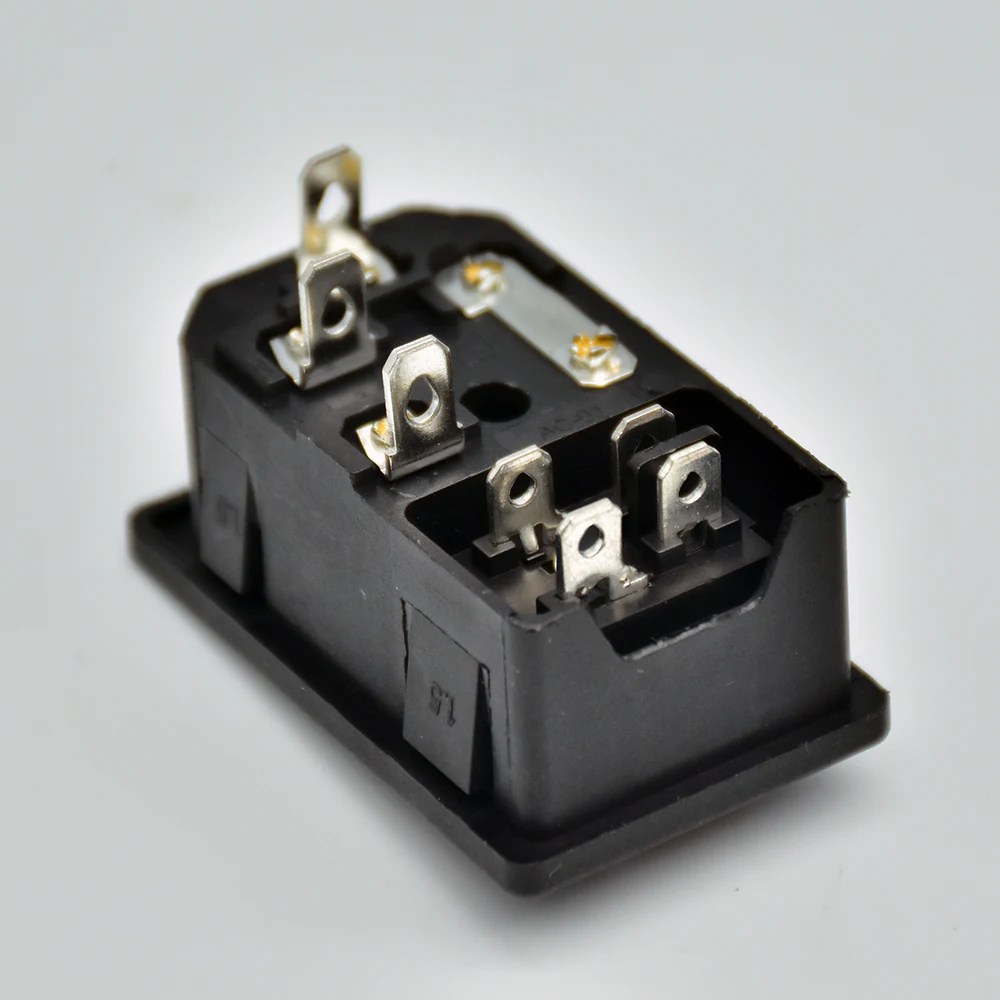 Power Socket 10A Fuse Red Rocker Switch Fused IEC320 C14 Inlet Fuse Switch Connector Plug Connector Red Green Blue Yellow