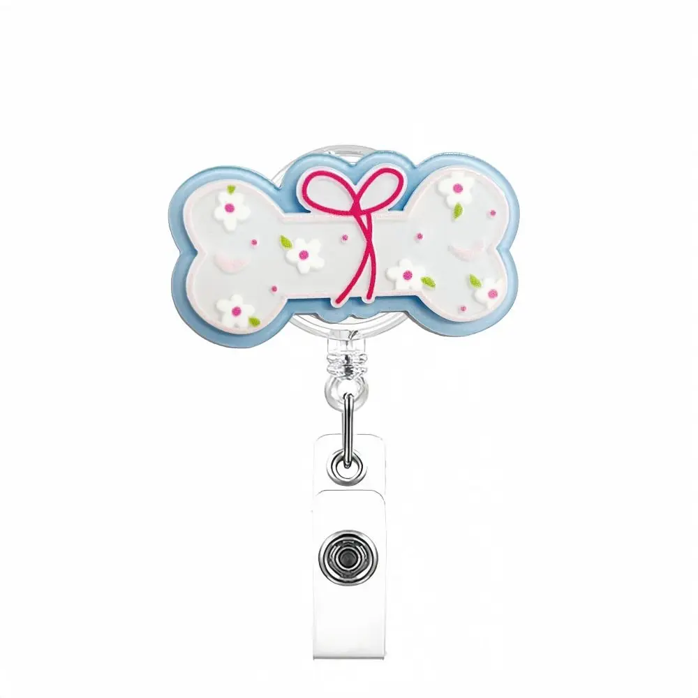 아크릴 ID 카드 홀더, 접이식 악어 클립 배지 릴 클립, 360도 회전 텔레스코픽 간호사 배지 릴, 의사 병원용