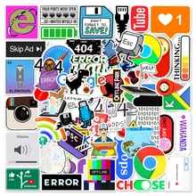 

10/30/50pcs 404 Network Error Graffiti Stickers for Laptop Phone Case Motorcycle Skateboard Funny Cool Graffiti Stickers Decals