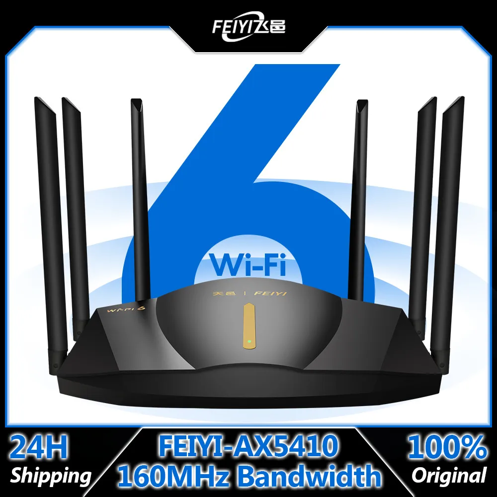 FEIYI 메시 시스템 라우터 AX5410, 5400Mbps, WiFi6, 160MHz, 높은 대역폭, 2.4G, 5G ...