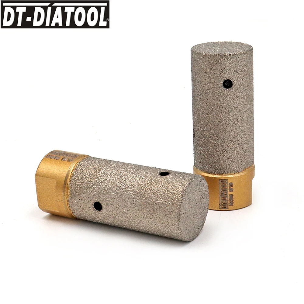 DT-DIATOOL 2pcs 25mm Vacuum Brazed Diamond finger Bits With M10 Thread For Marble Ceramic Tile Granite Stone Enlarge Marble Tile dt diatool 1pc dia 20mm m14 crown laser welded diamond drilling core bits with side protection for granite marble stone hole saw