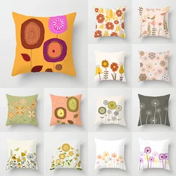 Plant Flower Abstract Sun Flower Dandelion Small Daisy Waist Pillowcase Linen Pillow Covers Case Fall Spring Home Decorations Plant Flower Abstract Sun Flower Dandelion Small Daisy Waist Pillowcase Linen Pillow Covers Case Fall Spring Home Decorations