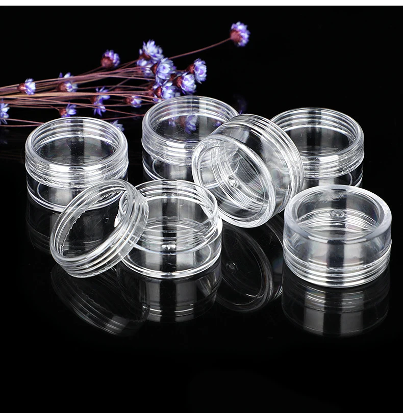 30Pcs Cosmetic Sifter Jars Pot Box Nail Art Cosmetic Bead Storage Makeup Cream Plastic Container Round Refillable Bottles nest bead making high hardness round punch and drill brand new hard plastic packaging 15 17 punches