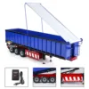 NEW Metal 1/14 3 Axles RC Hydraulic Dump Trailer Electric Awning Legs Semi Trailer Lights for RadioTractor Truck Car Toys Model 2