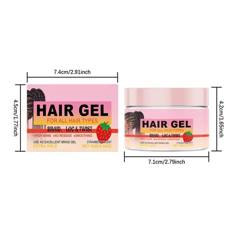 Dirty Braid Hair Gel 100g Dirty Braid Styling Gel Moisturizing Hair Control Cream Natural Ingredients Good For Twist Locs