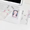 Kpop Photocard Holder with Keychain Y2K Kawaii Angel wings Photo Card Sleeves ID Badge Holder Card Protector 5