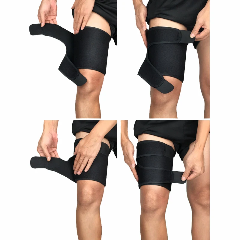 1 PCS Sports Thigh Support Leg Brace Adjustable Compression Thigh Sleeve for Sore Hamstring, Groin & Quad Support Women and Men BEST SELLERS 1 PCS Sports Thigh Support Leg Brace Adjustable Compression Thigh Sleeve for Sore Hamstring, Groin & Quad Support Women and Men BEST SELLERS
