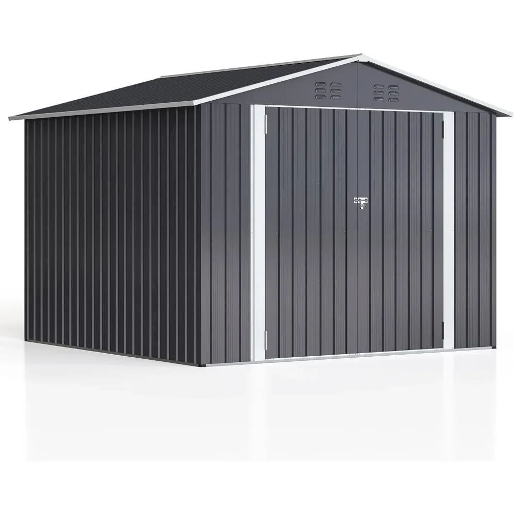 8x8 FT Garden Shed with Lockable Doors 5