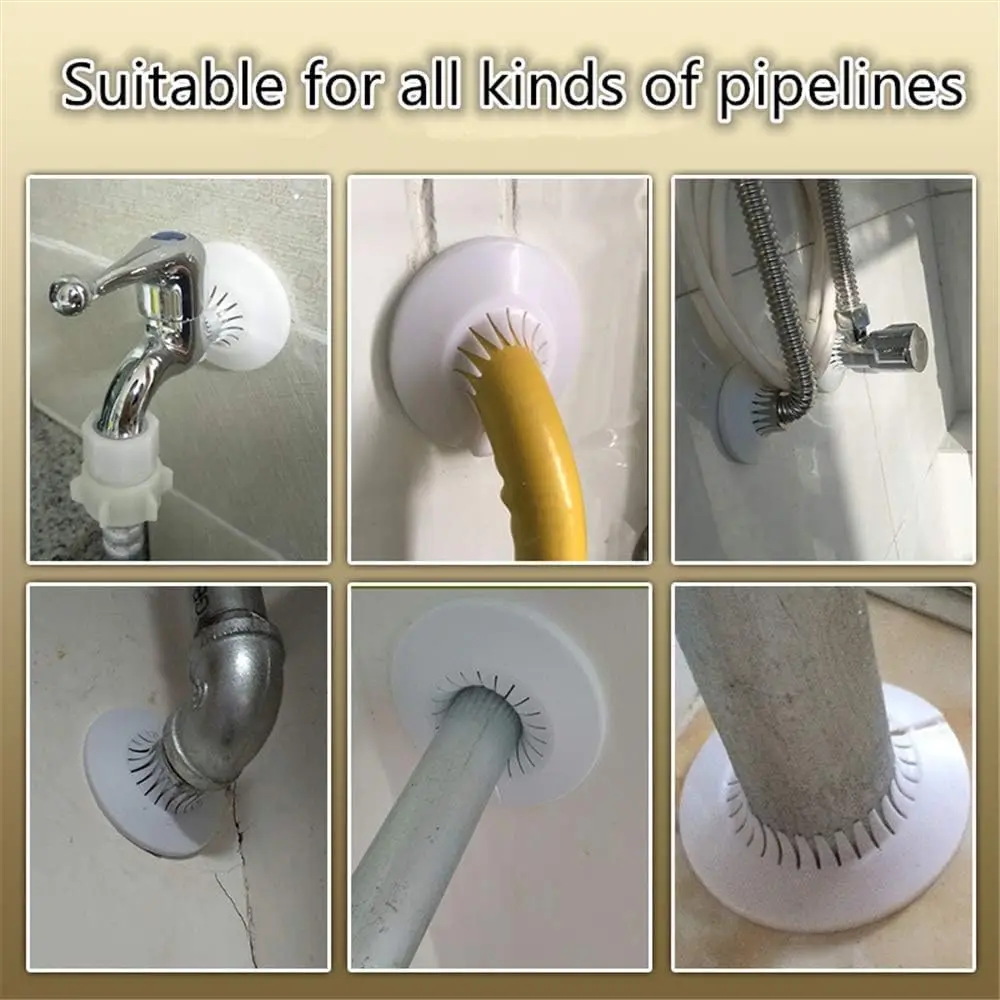 Wall flange 2pcs easy installation plastic radiator escutcheon water pipe drain line cover for 0.59-1.1" /1.18-2.16" tube flange connector faucet decorative cover