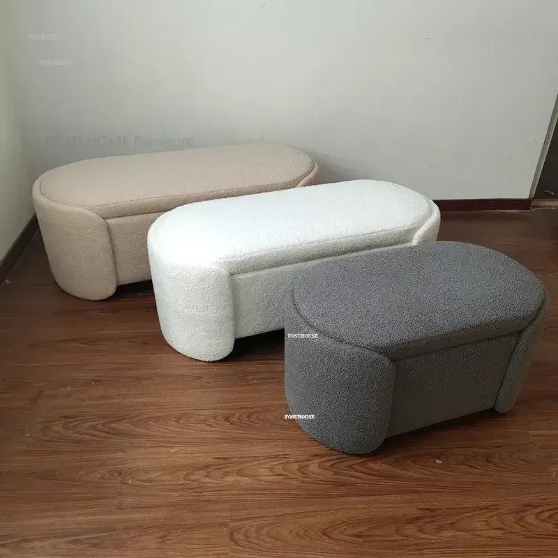 Nordic Minimalist Stools Home Shoe Changing Stool Dresser Chair Luxury Living Room Sofa Storage Ottomans Bedroom Bedside Bench