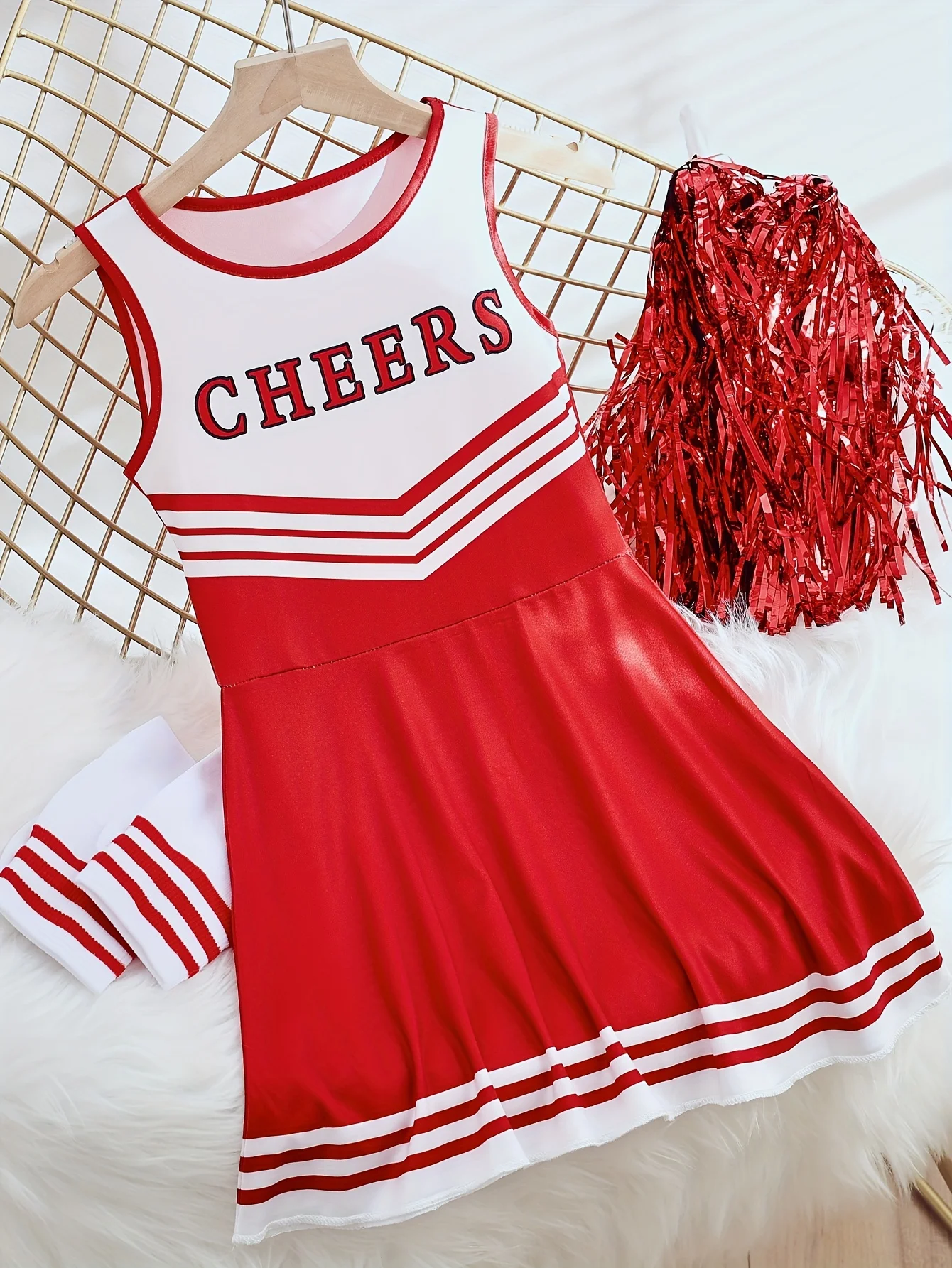 Cheerleader Set Kids Girls Dresses Performance Costumes children cheerleading costumes