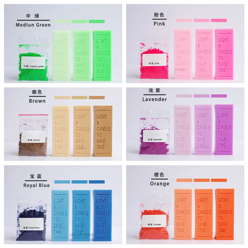 2g/bag Candle Dye Environmentally Friendly Colorant Non-toxic Soy Candle Wax Pigment DIY Party Aroma Making Supplies candle dyes pigment soy candle wax pigment