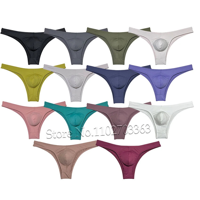 Mens Briefs U-Convex Pouch Low-Rise Thong Bikini Underpants Thongs Swimwear Cheeky Underpants Enhance Hip Shape zaful cheeky multicolored butterfly tanga bikini swimwear m