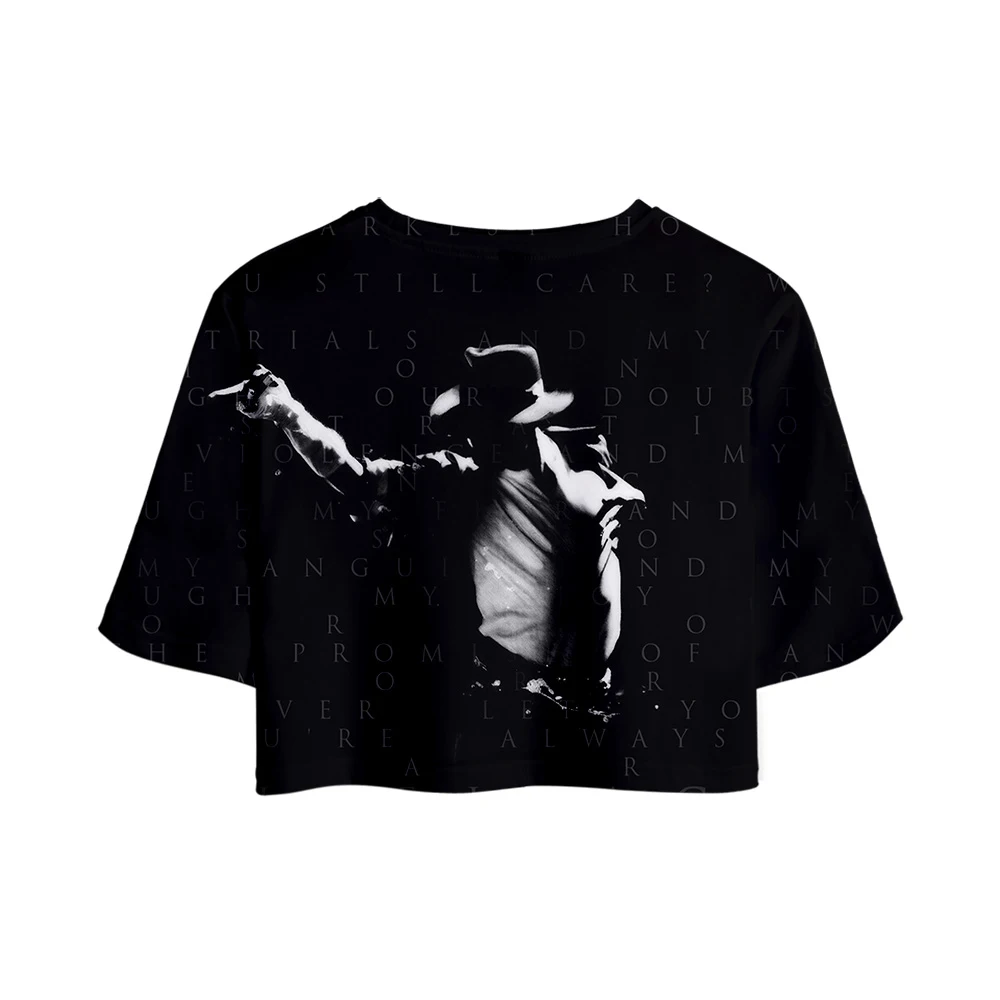 Michael Jackson 3D Print Girls Two Pieces Sets Women Fashion T-shirts + Shorts Persoanlity Summer Sets Tops
