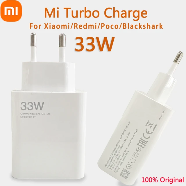 Cargador Original Xiaomi 33w Carga Rápida Turbo Tipo A + C