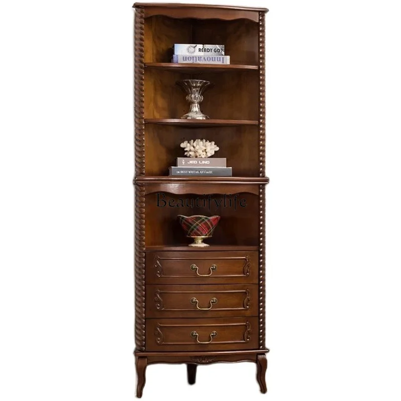 

Retro Triangle Cabinet Living Room Corner Bedroom Corner Decoration Corner Storage Clothes Closet