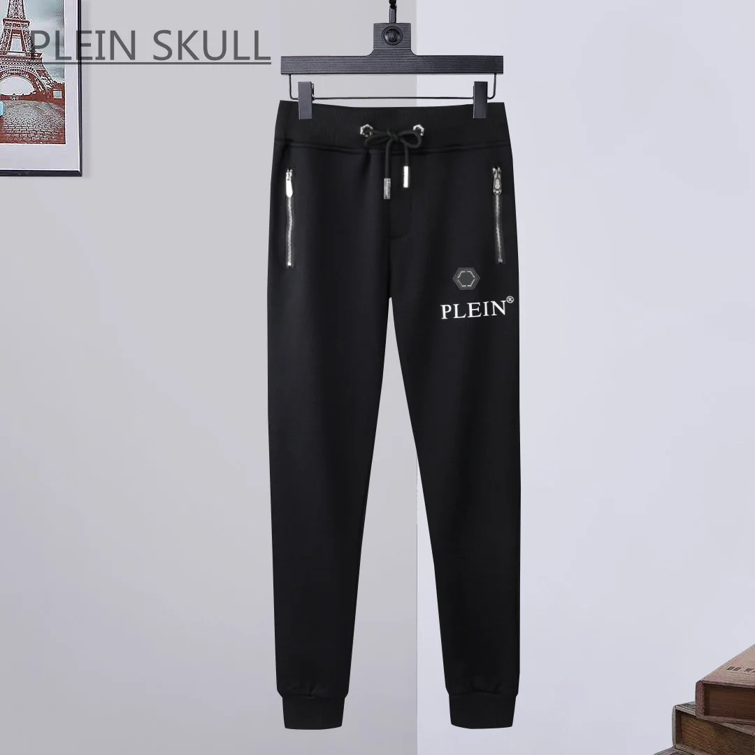 Plein Skull Spring and Autumn Round Neck Suit Men's Casual Daily Coat Casual Pants Hip Hop Party Suit Luxury Brand M-XXXL 4