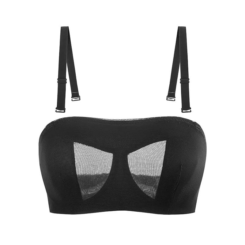 Strapless Bras for Women Transparent Full Coverage Multi-way Underwire Lace Invisible Balconette Bralette 36 38 40 42 B C D E F