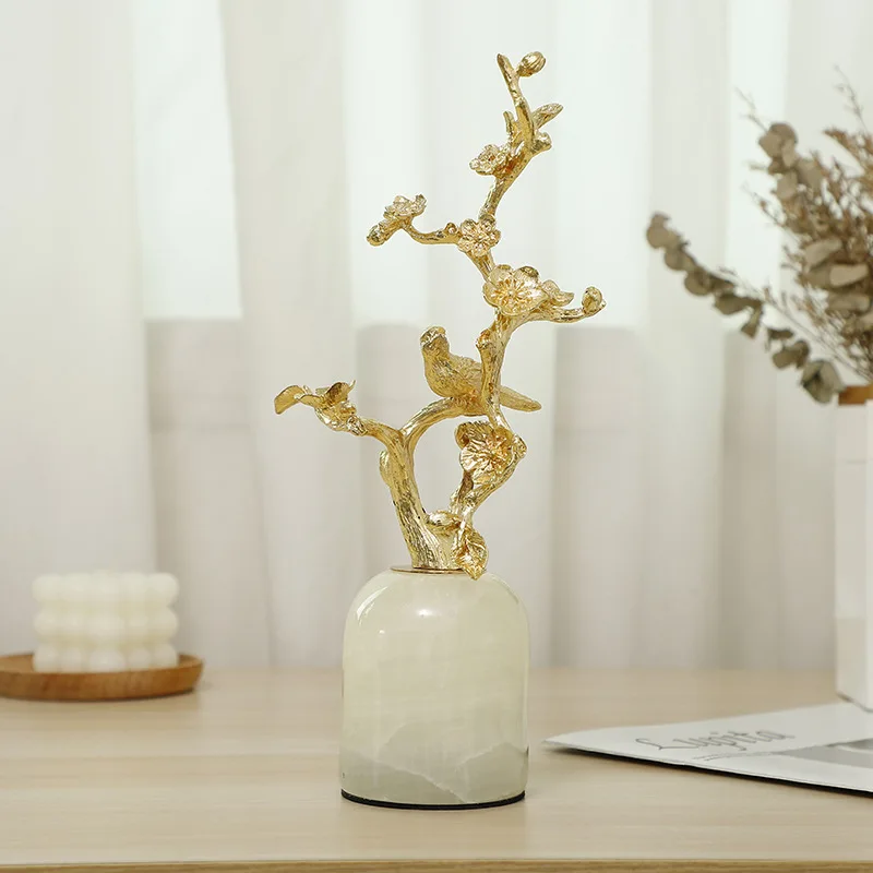 

New Golden Tree - Shaped Arts and Crafts Golden Decoration Lucky Advanced Sense of Craft Gifts Wine Cabinet Porch Decoration