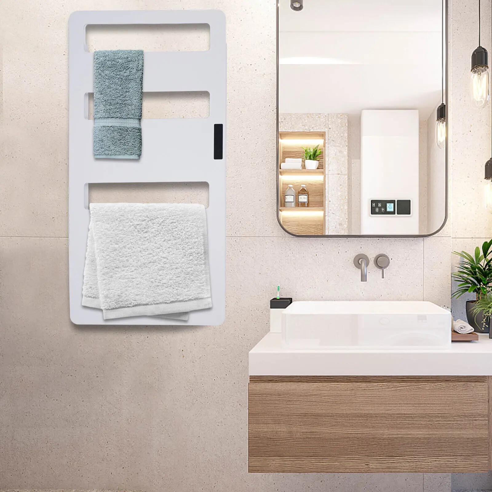 Description Picture 5 of itemHeated Towel Rack , Towel Warmer W/ Timer Wall Mounted Towel Drying for Bathroom