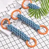 Pet dog toy Double-ring chewable cotton knot toy Tooth cleaning Durable braided bone rope Pet teething toy Pet supplies 2