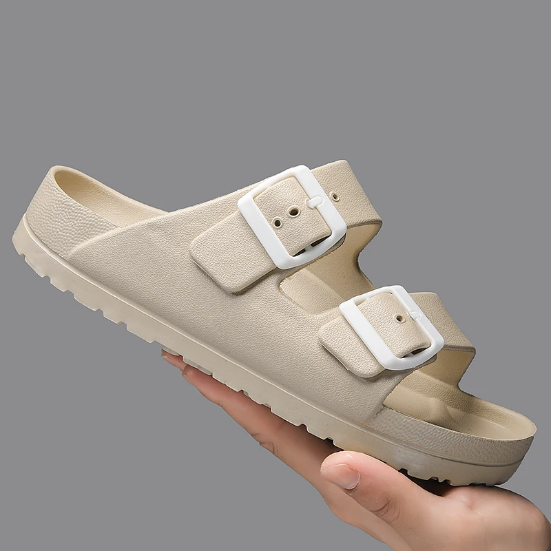 Women EVA Lightweight Birken Shoes Slides Slippers With Adjustable Double Straps Slip on Rubber Sandals Flats Ladies Summer 1