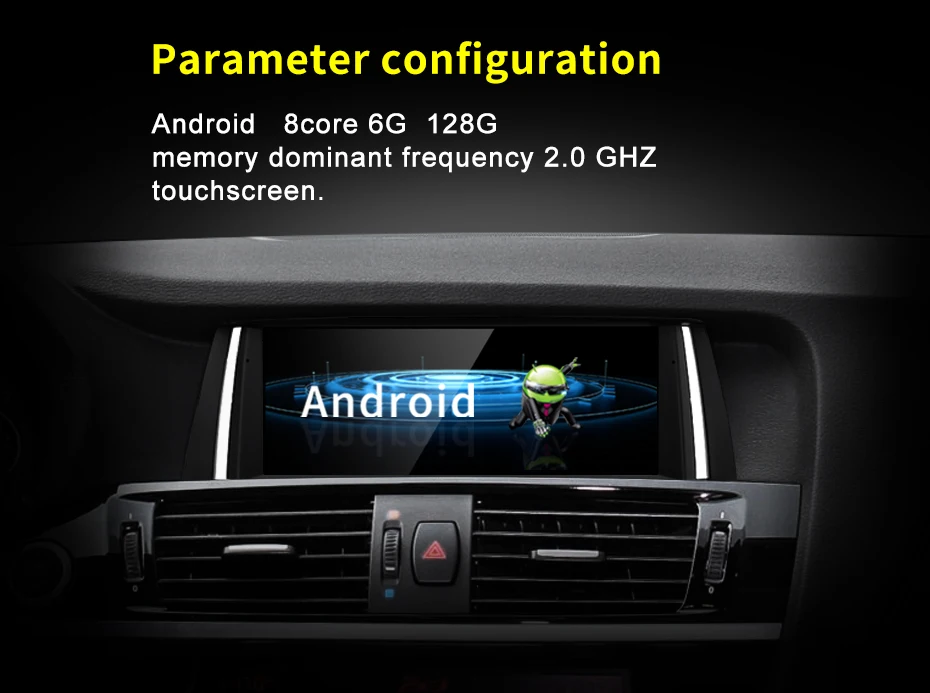 ID8 Qualcomm 8Core For BMW X3 X4 F25 F26 Car Video Player Android Auto Carplay S