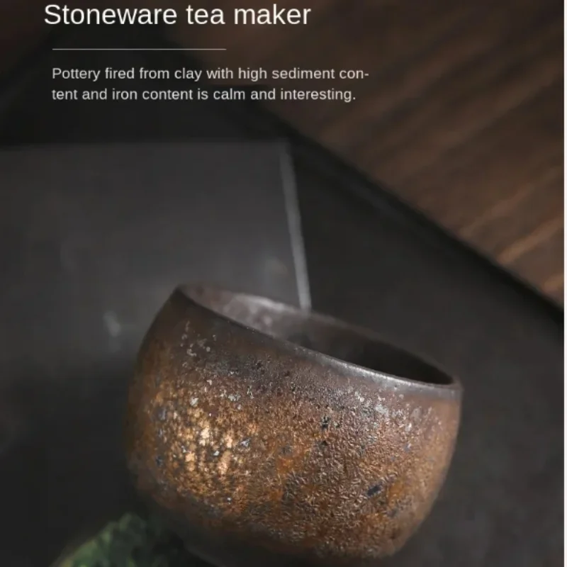 Japanese Ceramic Tea Cup Vintage Rustic Stoneware Handmade Single Cup Zen Home & Tea Ceremony Use Unique Design