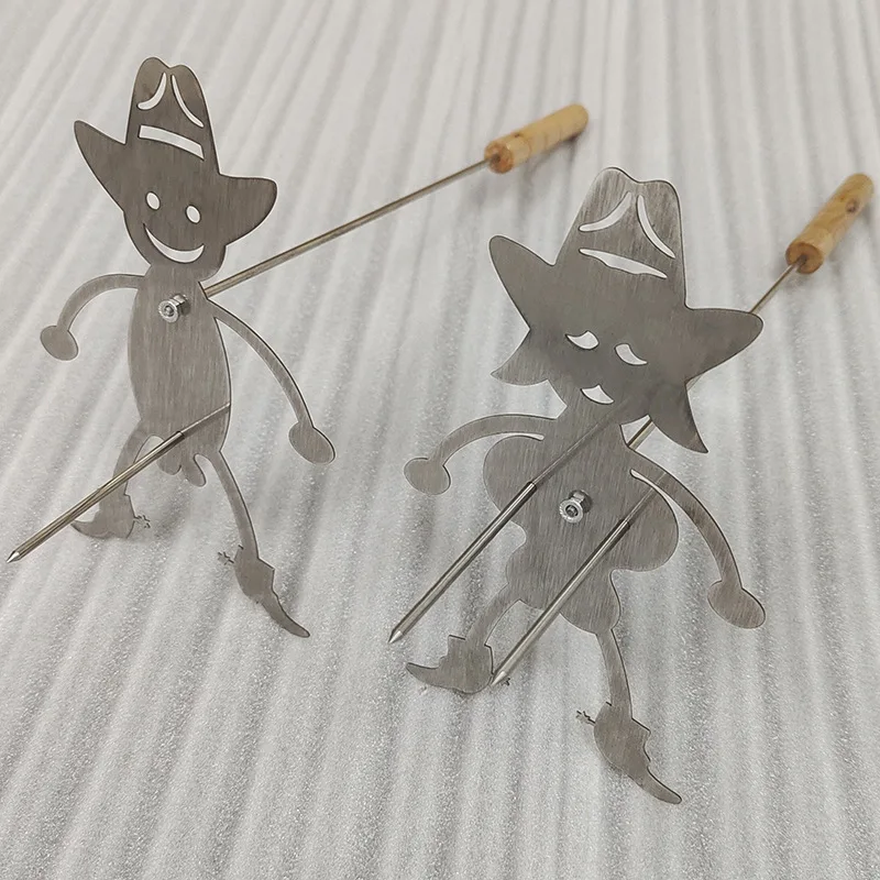 Steel Hot Dog Marshmallow Roaster Funny Metal Craft Skewer Stick Barbecue Fork For Bonfire, Bonfire And Grill Novelty Women Men
