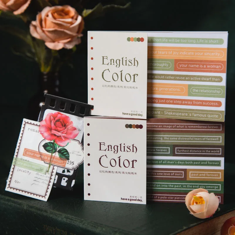 

6packs/LOT Color of Memory series retro message paper masking washi sticker