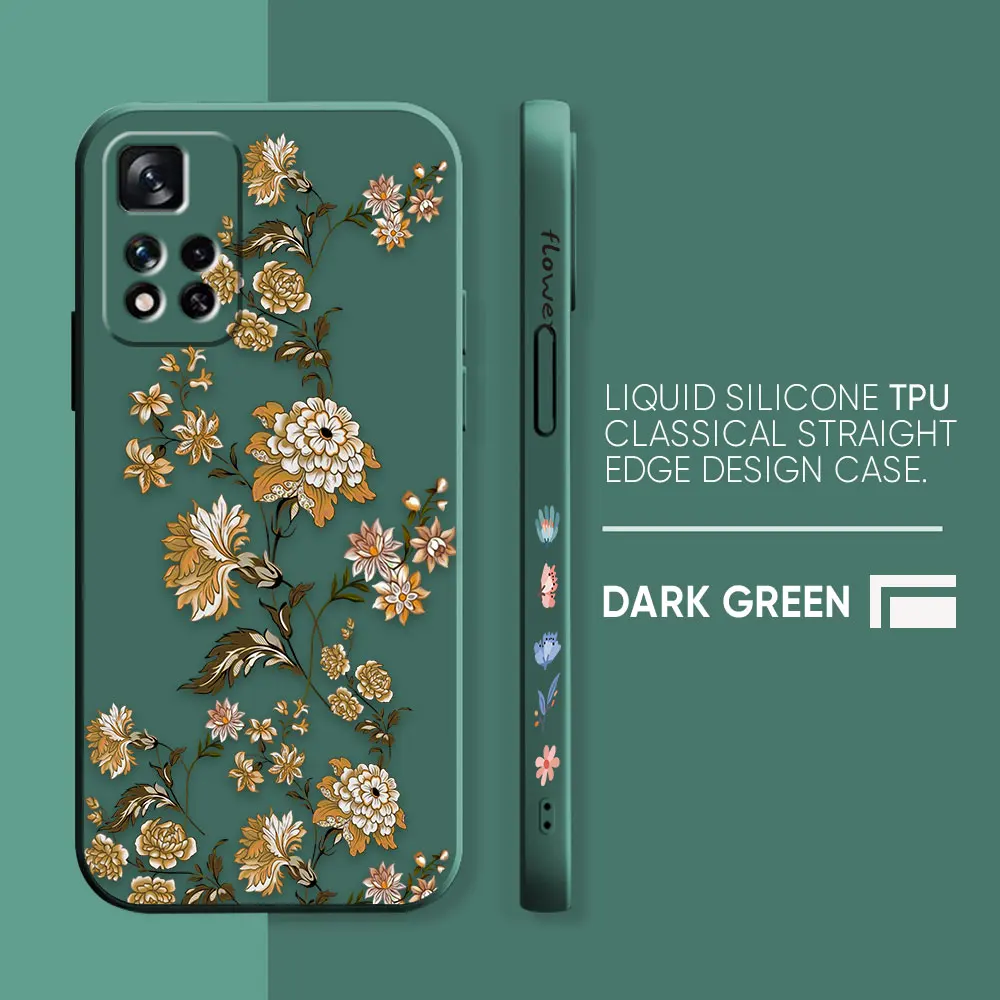 thumbnail image 1 of Case For Redmi Note 12 11 11T 11R 11E 10 9 8 7 7S PRO PLUS 4G 5G Simple Liquid silicone Case The Most Beautiful Flower, 1 of 5