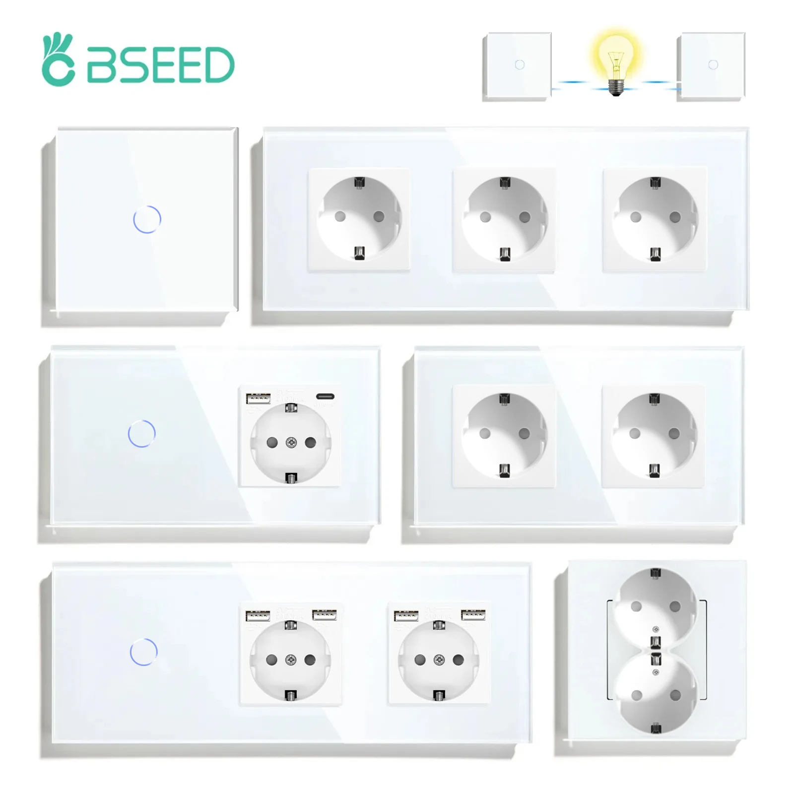 EU Standard 1Gang 2Way Wall Touch Light Switch Wall Power Sensor Switch Crystal Glass Panel Led Blue Backlight,light touch switches