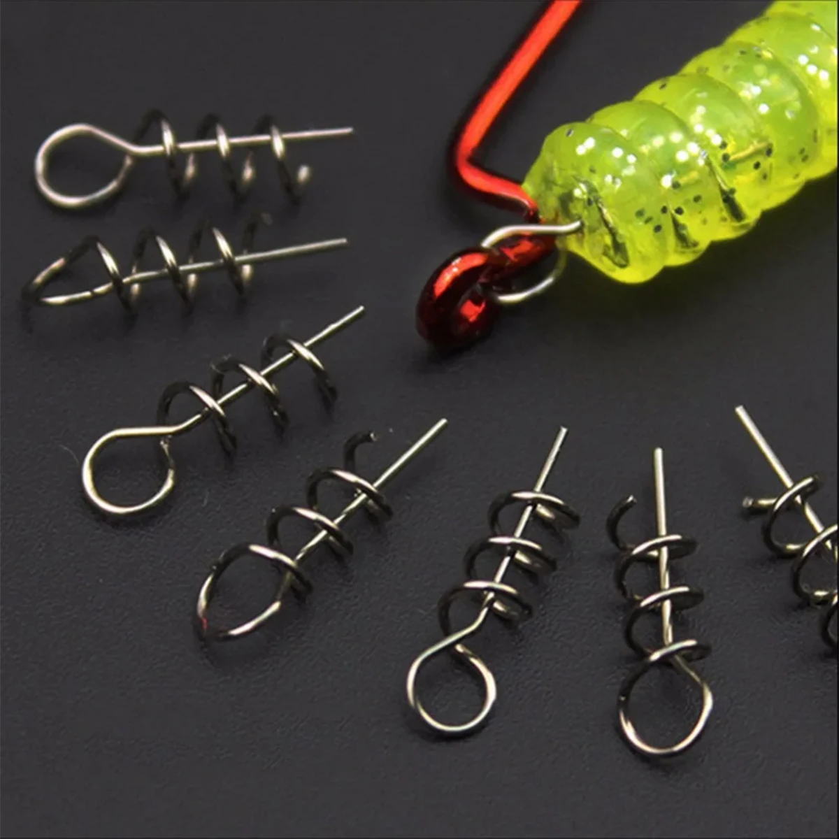Description Picture 2 of itemSoft Baits Hook Lures Pin Spring Fixed Lock Screw Dagger Tool Fishing Crank Hook Twist Lock Fishing Connector Swivel Snap Tackle