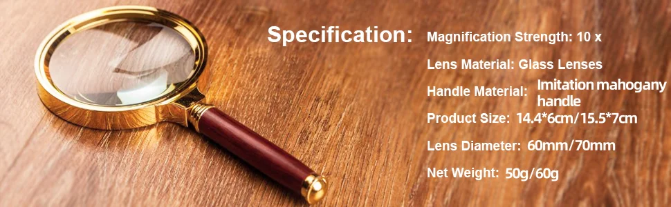 10X Handheld Magnifier