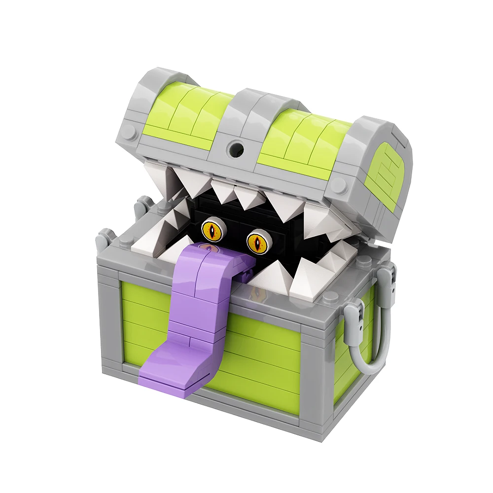 Gobricks MOC Dark Souls Mimic Chest Monster Figura Box Building