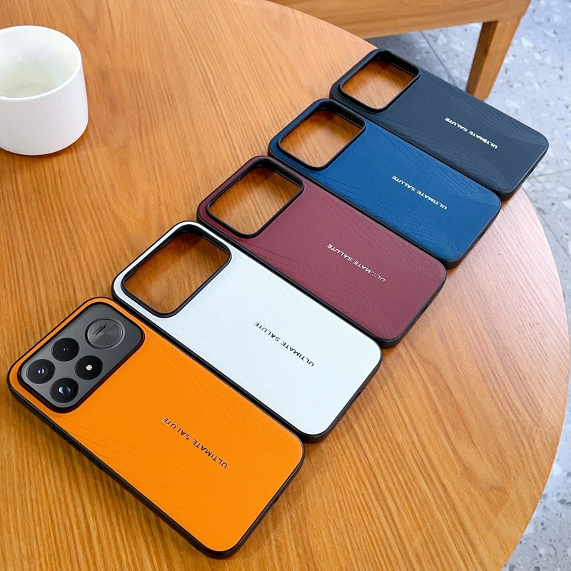 Luxury-Style Phone Case with Delicate Faux Leather and Streamlined Pattern Design