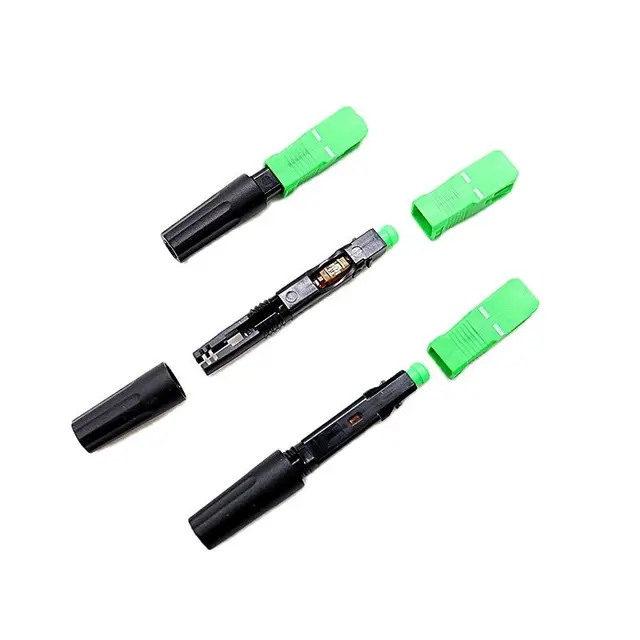 10x Connettori Fibra Ottica SC/UPC - Per Reti FTTH, CATV E Telecomunicazioni - Monomodale - Colore Verde - Foto 5