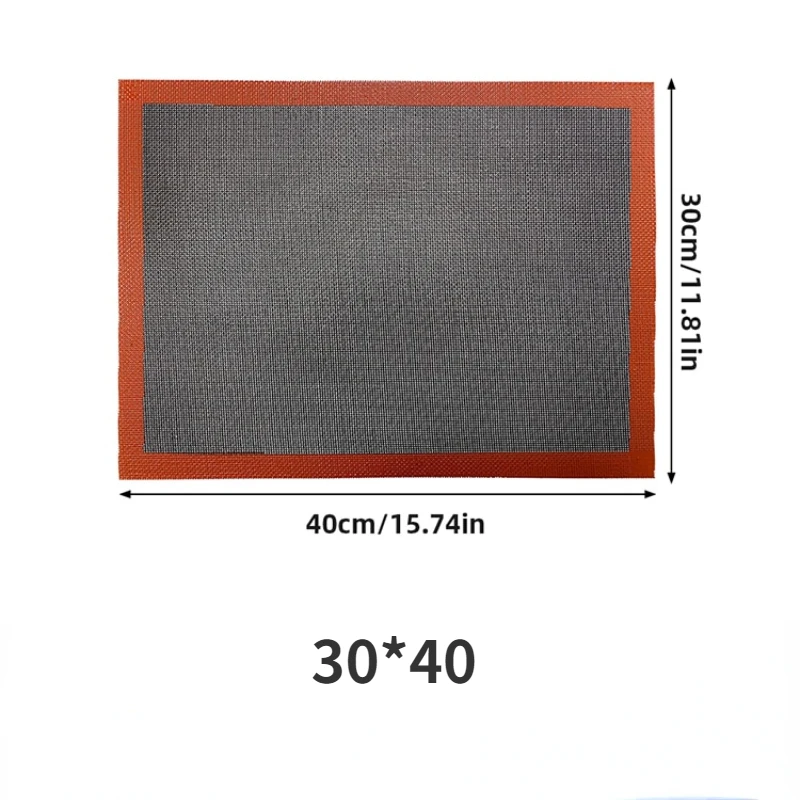 Premium Silicone Baking and BBQ Mat - Heat Resistant and Breathable Cooking Sheet for Oven and Microwave Use (30x40cm)