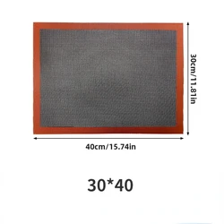 Premium Silicone Baking and BBQ Mat - Heat Resistant and Breathable Cooking Sheet for Oven and Microwave Use (30x40cm) (Light Grey)