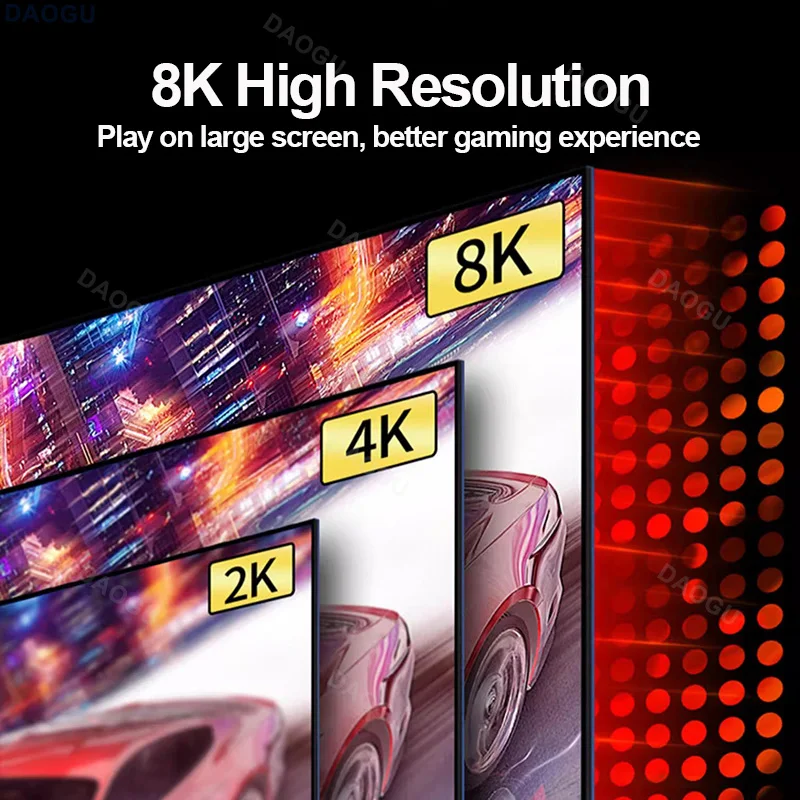 Ultra High-Speed 8K HDMI Cable with HDR and 3D Support, Various Lengths Available