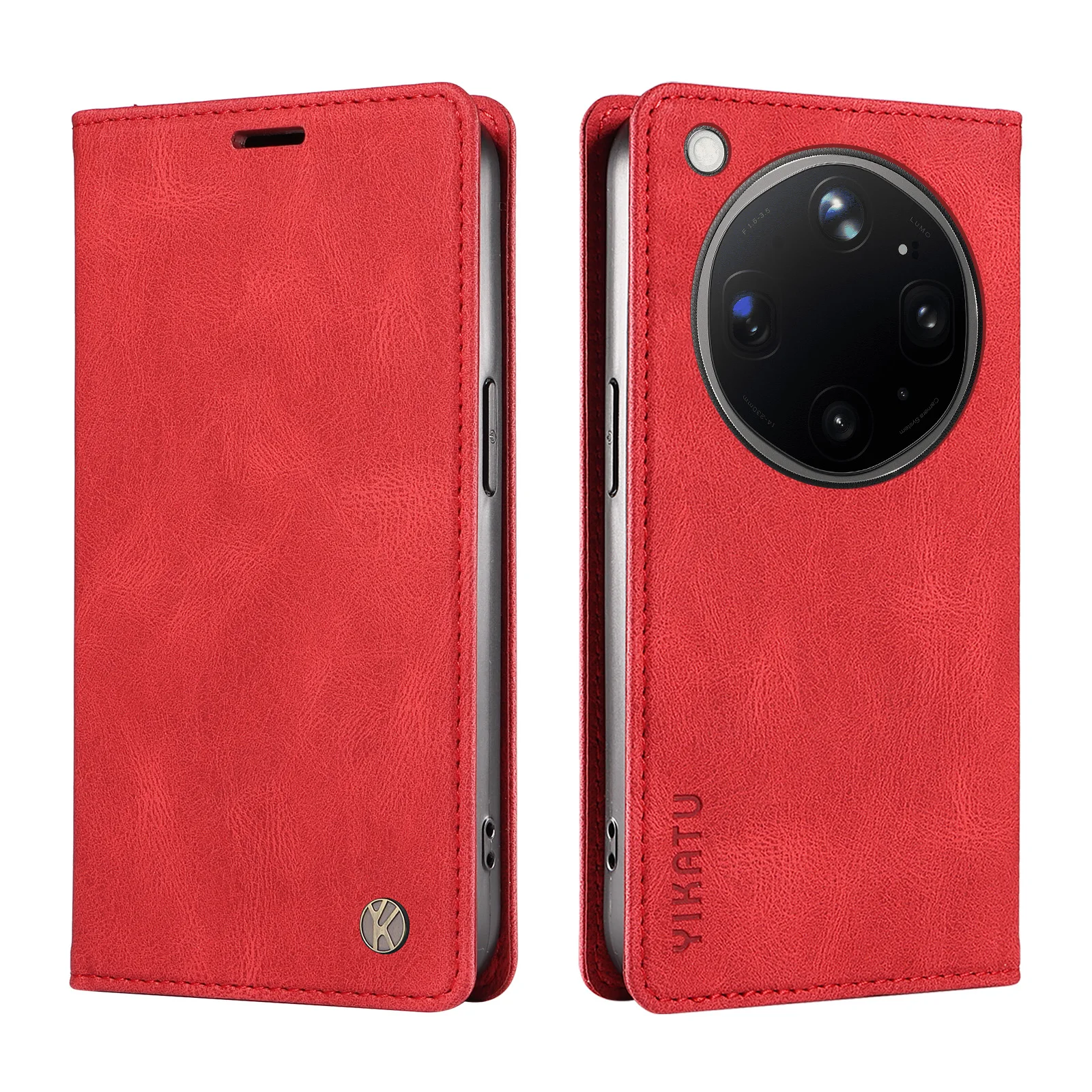Leather Magnetic Flip Case | Premium Wallet Cover with Kickstand & Card Holder