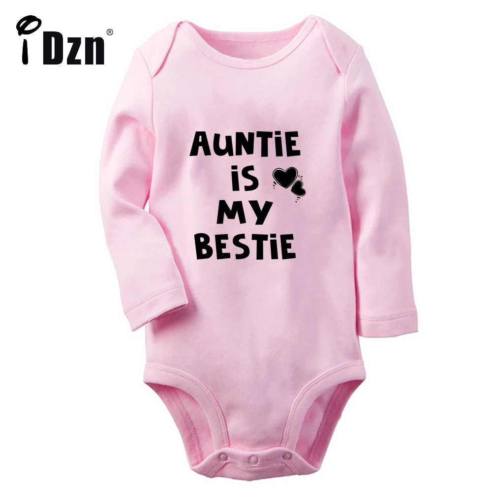 

Hangry Auntie Is My Bestie Funny Printed Jumpsuit Cute Baby Boys Rompers Baby Girls Bodysuit Infant Long Sleeve Clothes