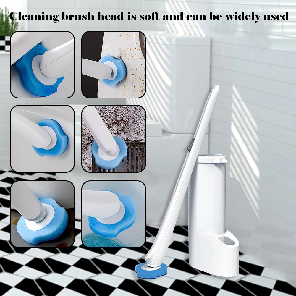 Toilet Brush Disposable Brush Long Handle Bathroom Cleaning With Replaceable Head 8-32Pcs Toilet Accessories